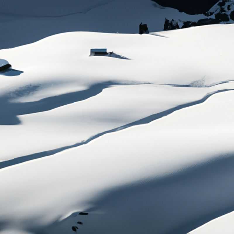 A lone traveler embarks on a 5-day winter journey along the Haute Route, a breathtaking trail spanning from Switzerland to France, surrounded by majestic snow-capped peaks and pristine landscapes.