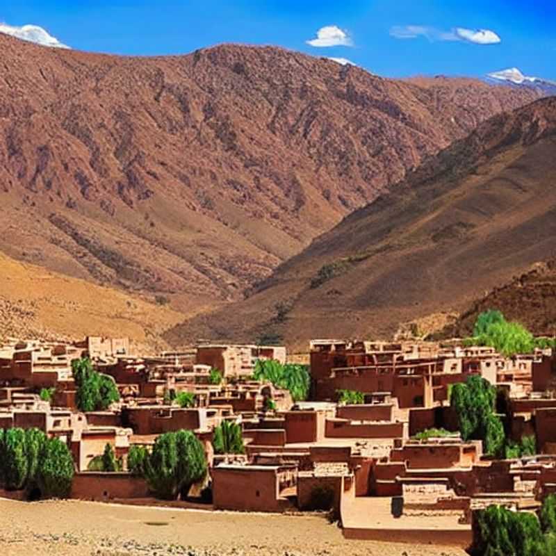 Les majestueuses montagnes de l'Atlas marocain sous le soleil estival.