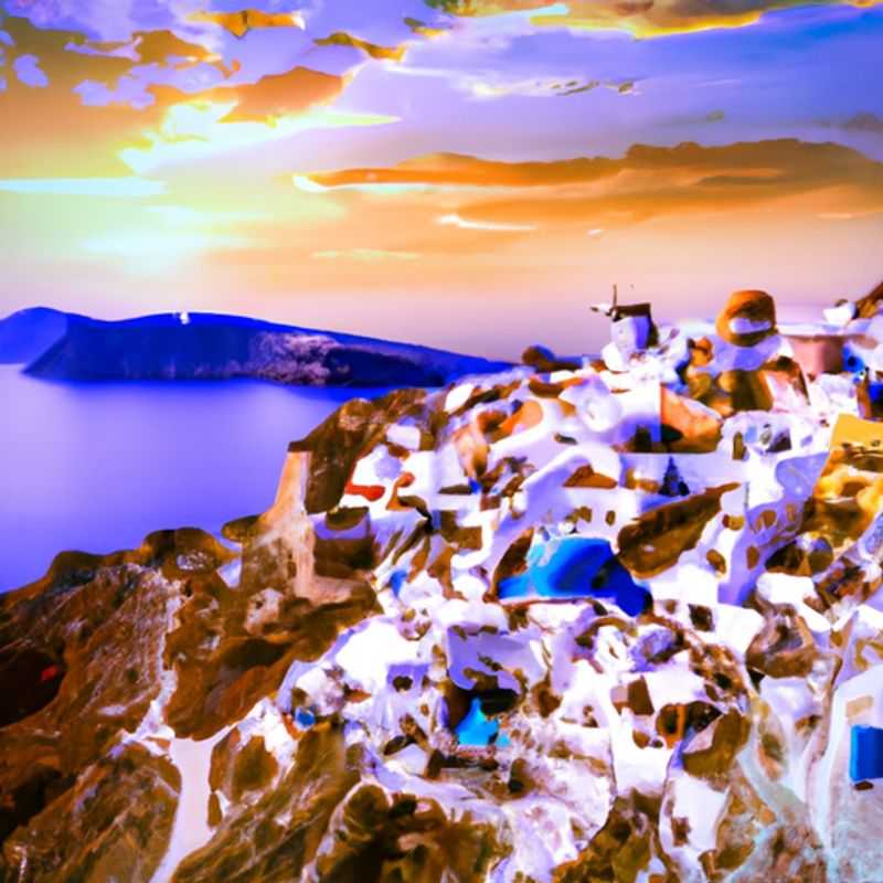 Springtime Serenade in Santorini's Azure Embrace