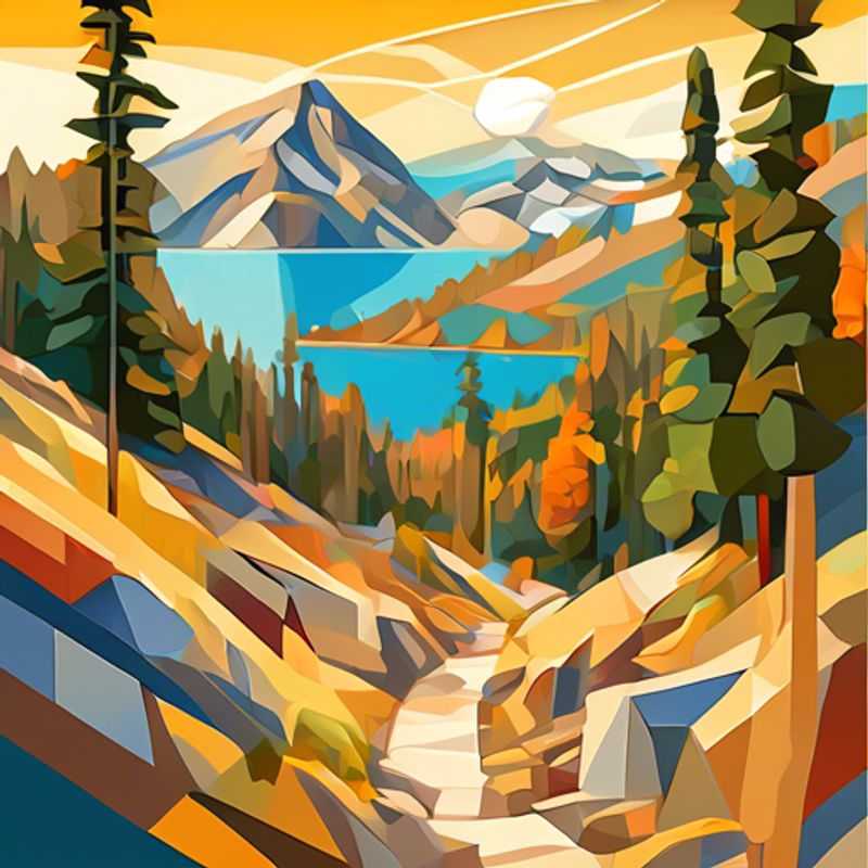 Seis mochileiros do grupo The Staycationer explorando a deslumbrante trilha do Pacific Crest Trail, EUA, durante uma aventura de 5 dias entre o verão e o outono, cercados por paisagens naturais deslumbrantes e cores vibrantes da estação.