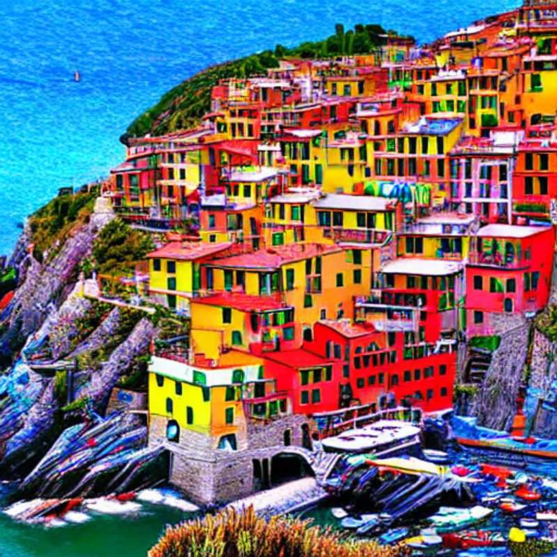Cinque Terre en été : villages colorés perchés sur les falaises, baignés par le soleil.