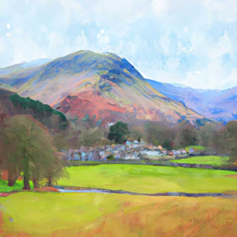 Four friends embark on an adventurous 2-week journey through the breathtaking landscapes of the Lake District, UK, during the vibrant season of spring, surrounded by blooming wildflowers and the gentle murmur of cascading waterfalls.