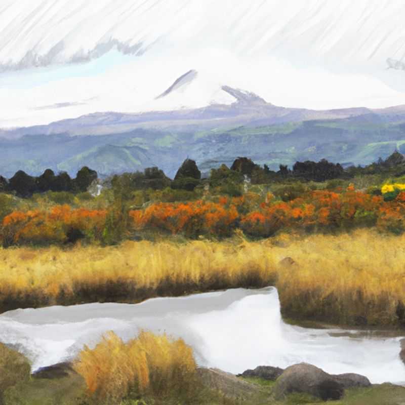 A lone digital nomad immerses themselves in the breathtaking wilderness of Cotopaxi National Park, Ecuador, during a 4-day autumnal retreat, surrounded by the park's iconic snow-capped volcano and Andean landscapes.