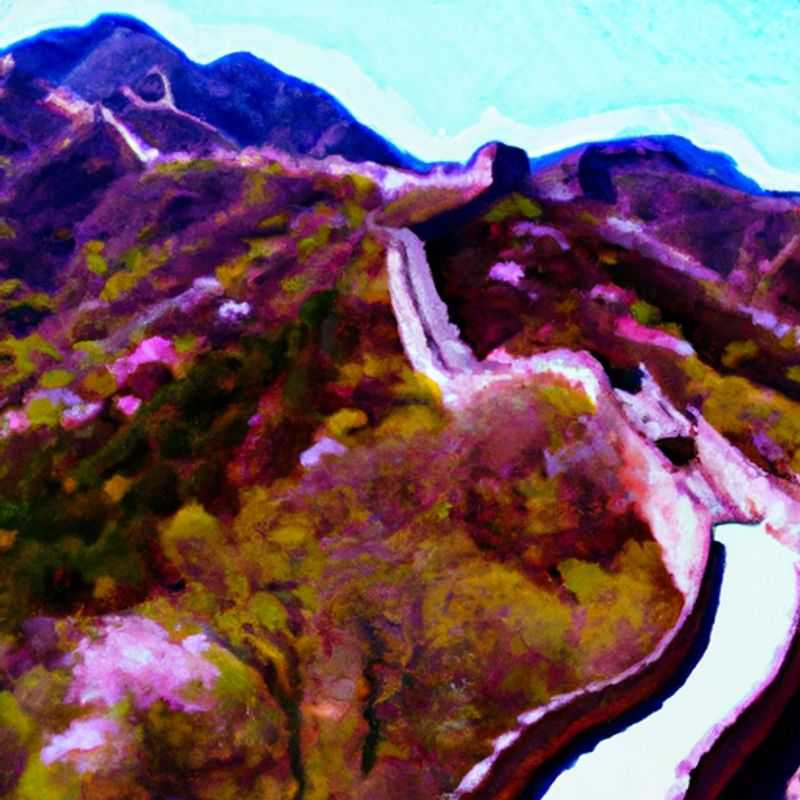 Six intrepid adventurers embarking on an unforgettable 2-week trek along the Great Wall of China during the vibrant season of spring, traversing rugged landscapes and immersing themselves in the rich history and breathtaking scenery of this iconic landmark.