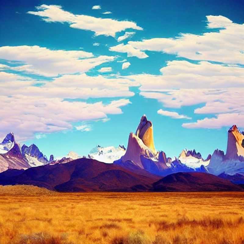 Stunning panoramic view of the dramatic Patagonian landscape – think jagged peaks and turquoise lakes – highlighting the diverse backdrops available when choosing the perfect hotel for your Argentinian and Chilean adventure.