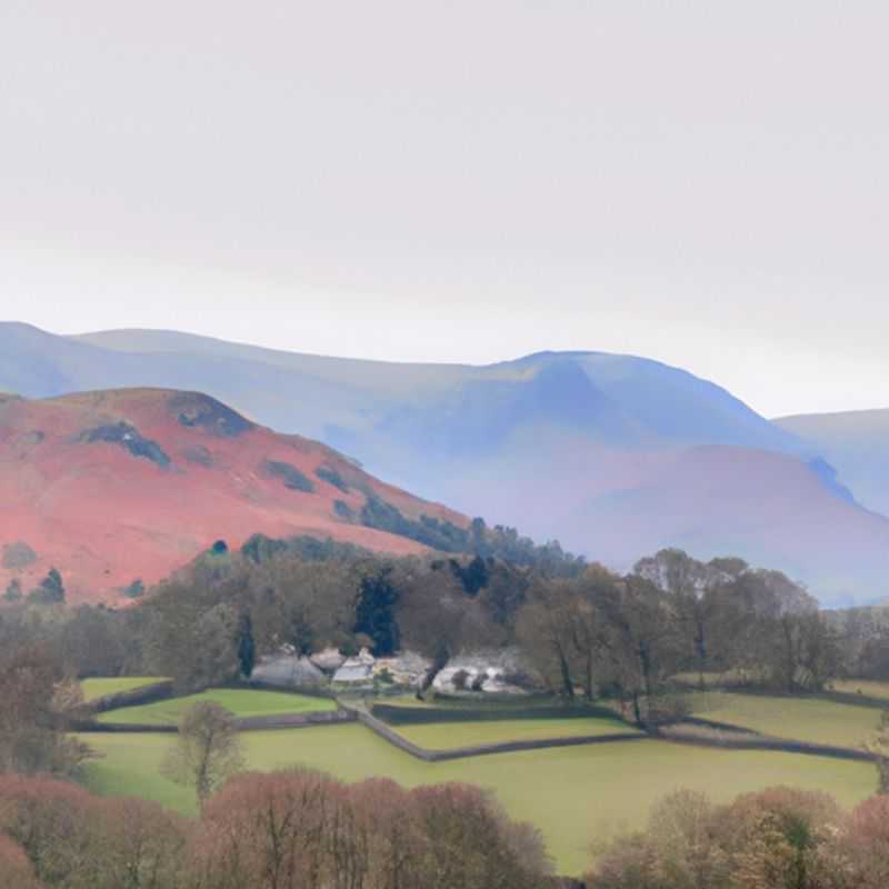Four friends embark on an adventurous 2-week journey through the breathtaking landscapes of the Lake District, UK, during the vibrant season of spring, surrounded by blooming wildflowers and the gentle murmur of cascading waterfalls.
