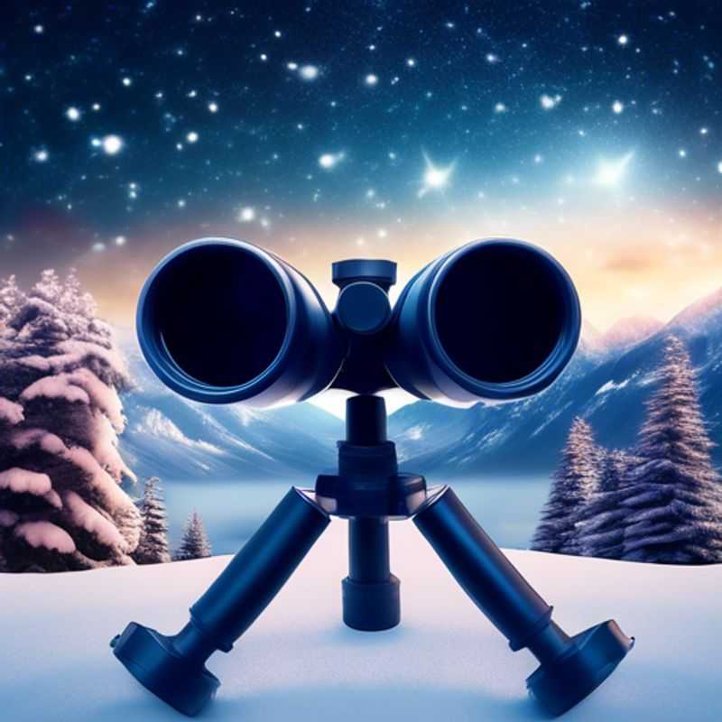 Un par de binoculares listos para explorar el cielo nocturno o la naturaleza, con enfoque en las características clave para elegir los mejores para tus aventuras.