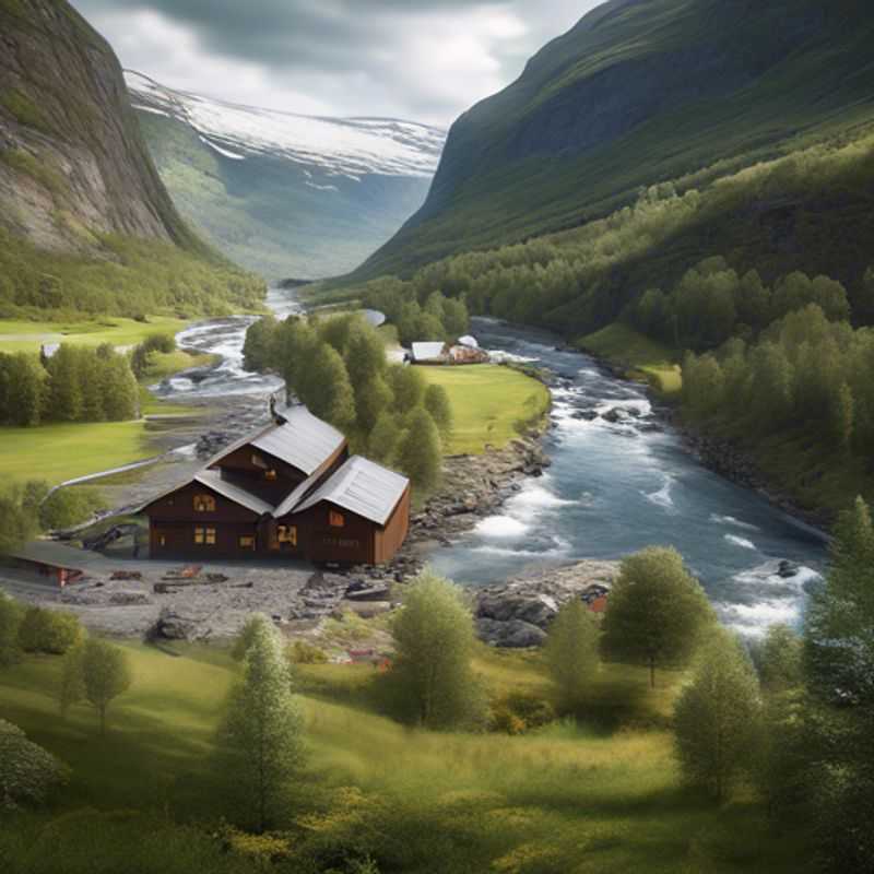 Explora el Campamento bajo las Auroras Boreales en el Valle de Aurlandsdalen, Noruega, durante la Primavera