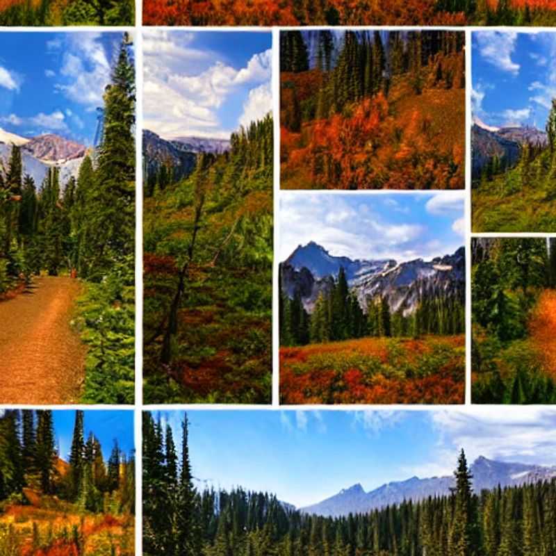 Trilha Pacific Crest Trail, EUA: Vista panorâmica espetacular de um trecho da trilha durante o verão.