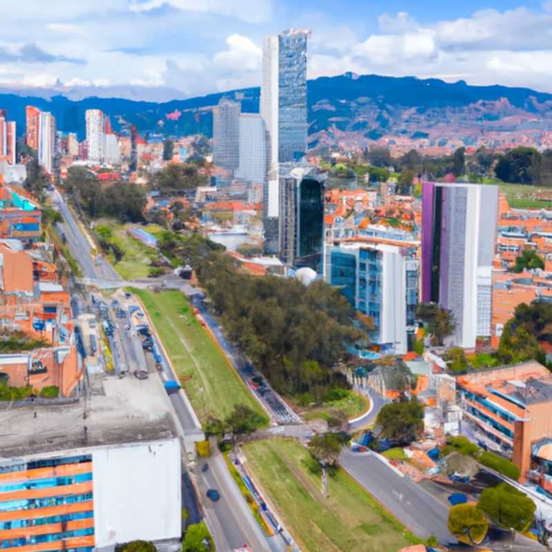 Six friends embarking on an adventure in the vibrant streets of Bogotá, Colombia, during the blooming season of spring, ready to immerse themselves in the city's rich culture and natural wonders for an unforgettable 2-week journey.