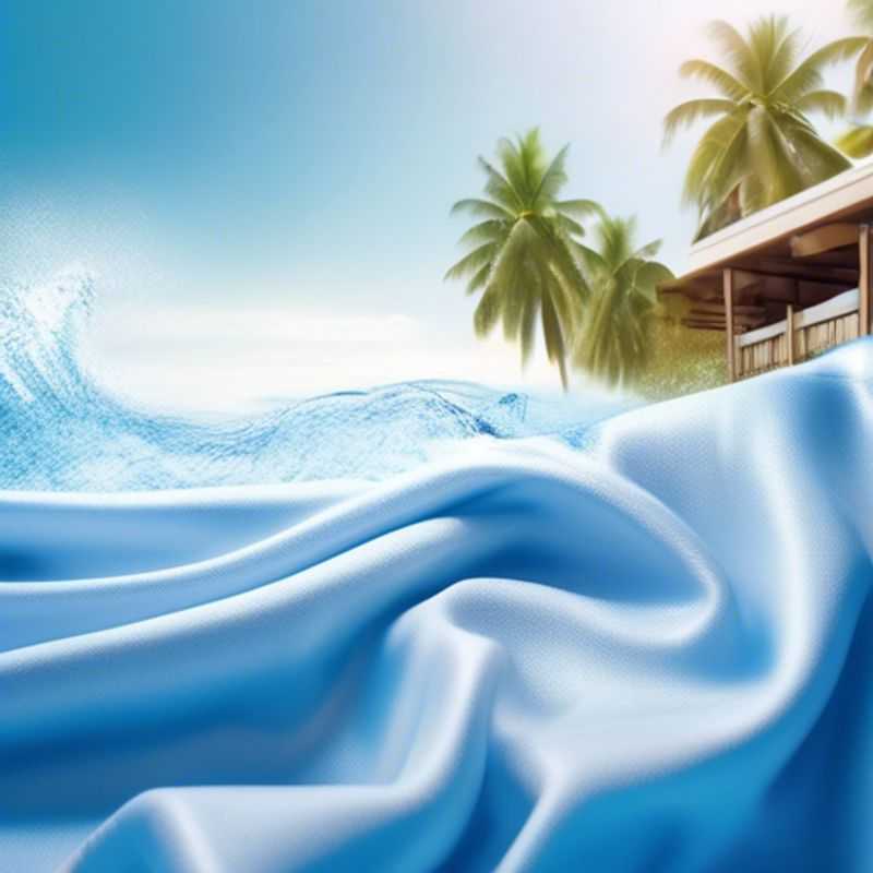 A close-up of a waterproof blanket, showcasing its texture and water-resistant properties.