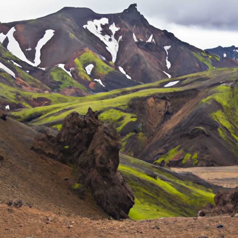 Photographie du paysage islandais unique lors des randonnées du Laugavegur et Fimmvörðuháls au printemps