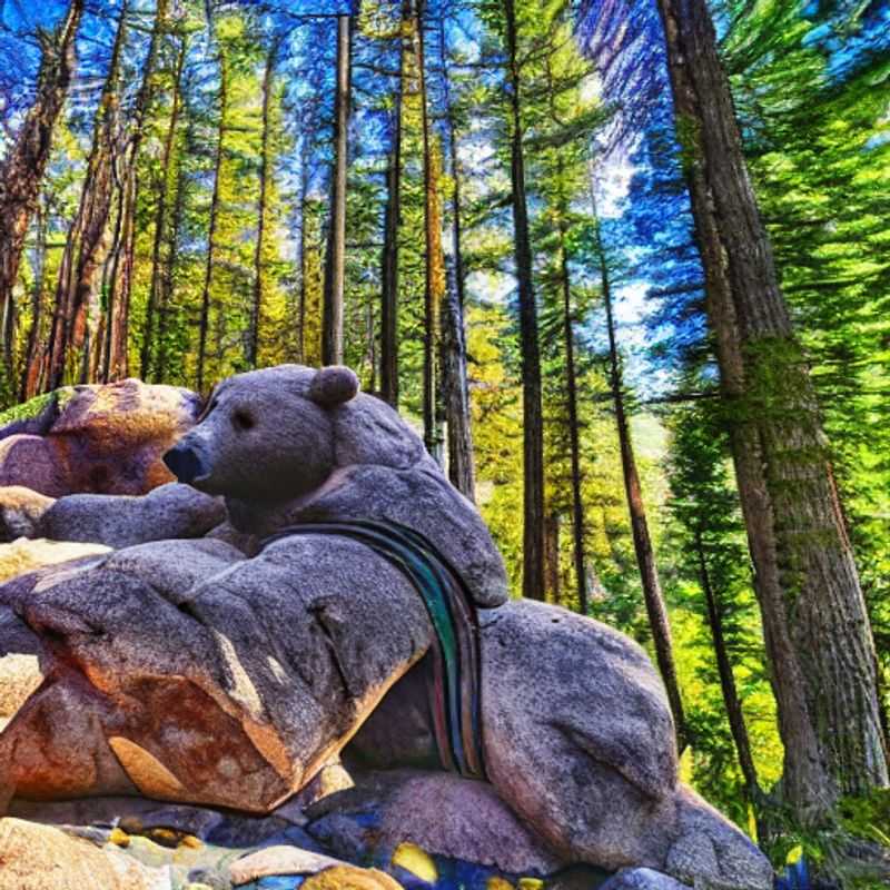 Boucle de Bear Mountain au printemps : paysage splendide avec des arbres en fleurs.