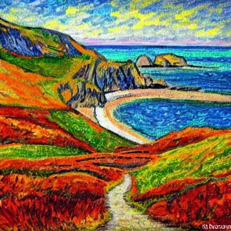 Trilha da Costa de Pembrokeshire, País de Gales, um cenário deslumbrante e perfeito para férias de verão.
