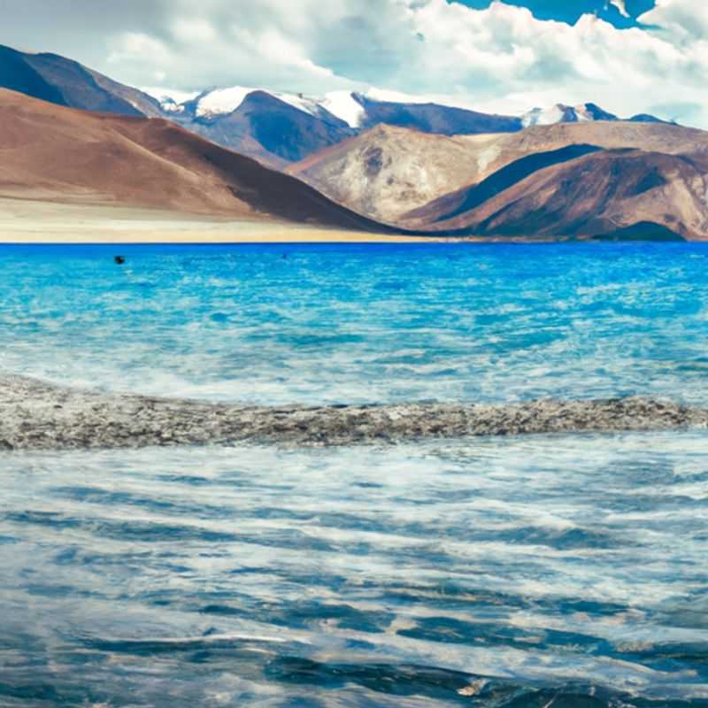 Un grupo de cuatro personas explora el desolado pero impresionante paisaje invernal de Ladakh, India, durante una aventura organizada de dos semanas, maravillados por la belleza natural y la cultura única de esta remota región del Himalaya.