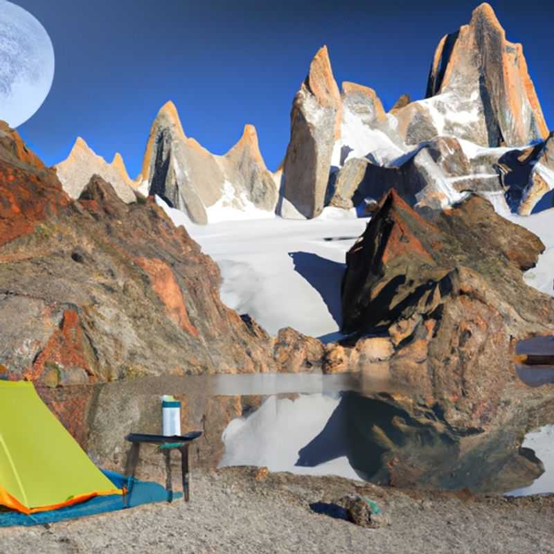 A family with children embarking on an unforgettable winter adventure, trekking through the breathtaking landscapes of Mount Fitz Roy in Argentina, surrounded by towering granite peaks and pristine glaciers.