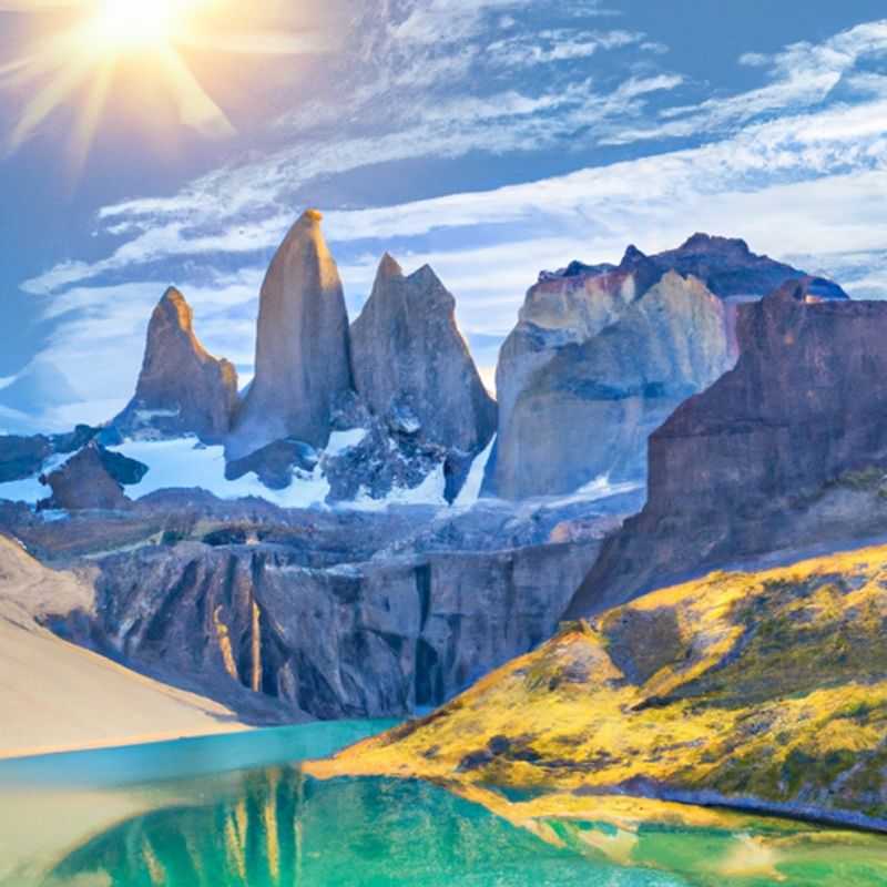 An Autumnal Tapestry of Hues at Pehoe Lake: A Torres del Paine Masterpiece