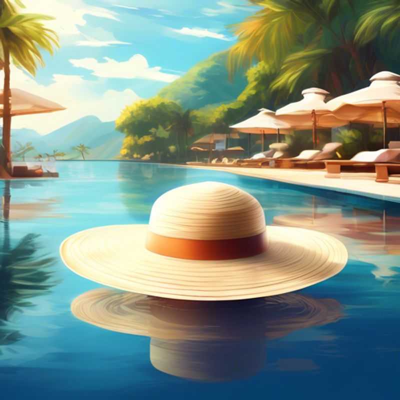 A stylish wide-brimmed sunhat, perfect for shielding your face from the sun in style.