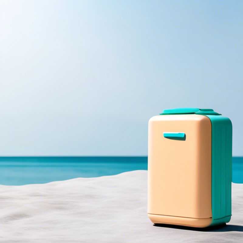 A modern, insulated cooler or fridge, perfect for keeping food and beverages cold and fresh during outdoor adventures or everyday use.