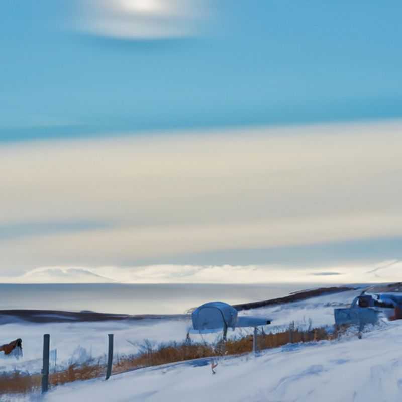 Four intrepid adventurers traverse the pristine wilderness of Long Range Traverse, Newfoundland, Canada, during the transition from winter to spring, their footsteps echoing through the hushed and awe-inspiring landscape.