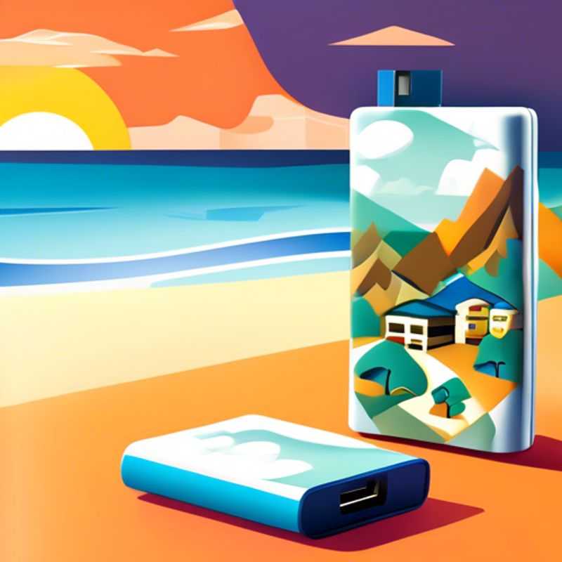 A portable charger or power bank, perfect for keeping your devices charged on the go.