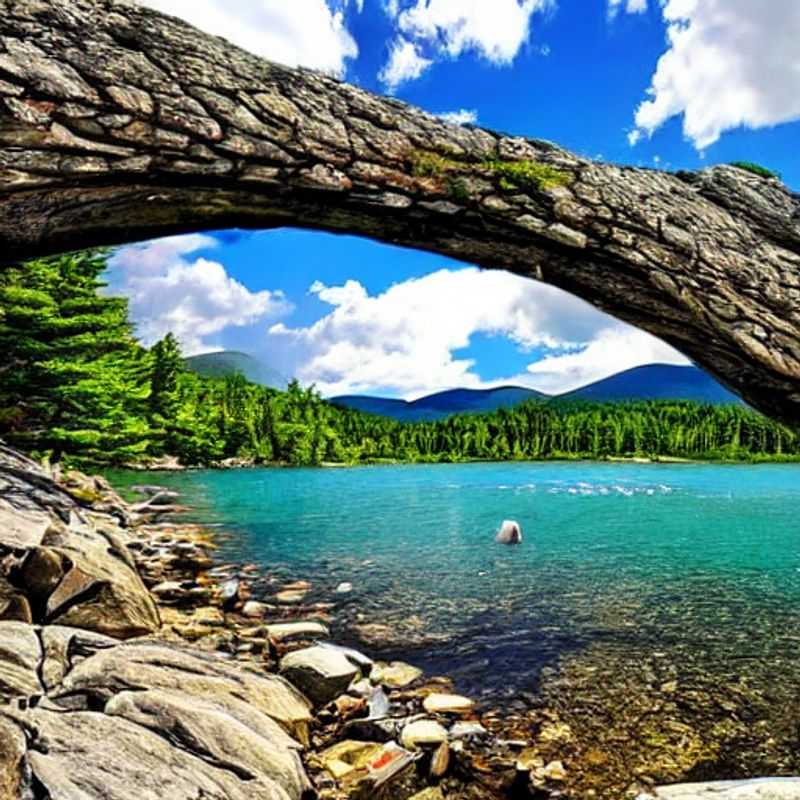 Montanhas Brancas de New Hampshire, EUA, no verão: paisagens exuberantes e serenas.