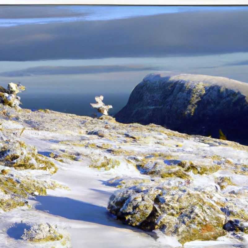 Snowmobile the Icebergs of Long Range Traverse, Newfoundland, Canada