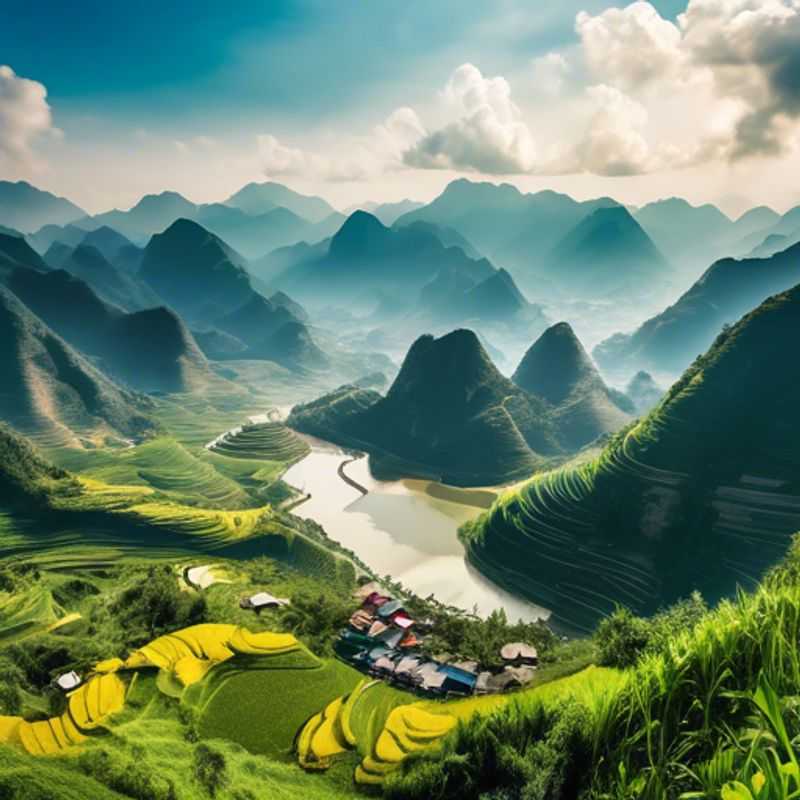 Découvrez le géoparc du plateau karstique de Dong Van et ses formations de calcaire époustouflantes dans la boucle de Ha Giang, Vietnam : un voyage entre l'été et l'automne