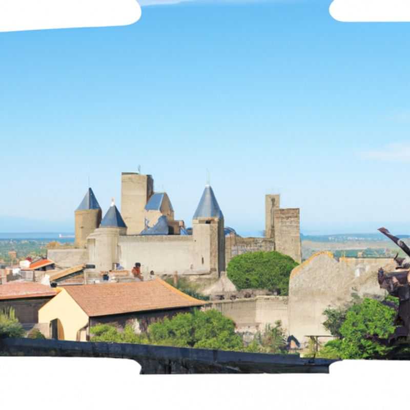 Um viajante solitário contempla as ruínas medievais do Château de Peyrepertuse, empoleirado no desfiladeiro de Gorges de Galamus, no Pays Cathare, França, durante sua viagem de duas semanas no outono.