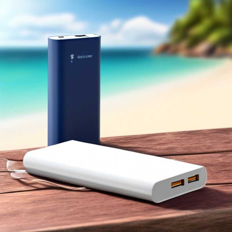 A sleek portable charger or power bank, ready to keep your devices powered up on the go.