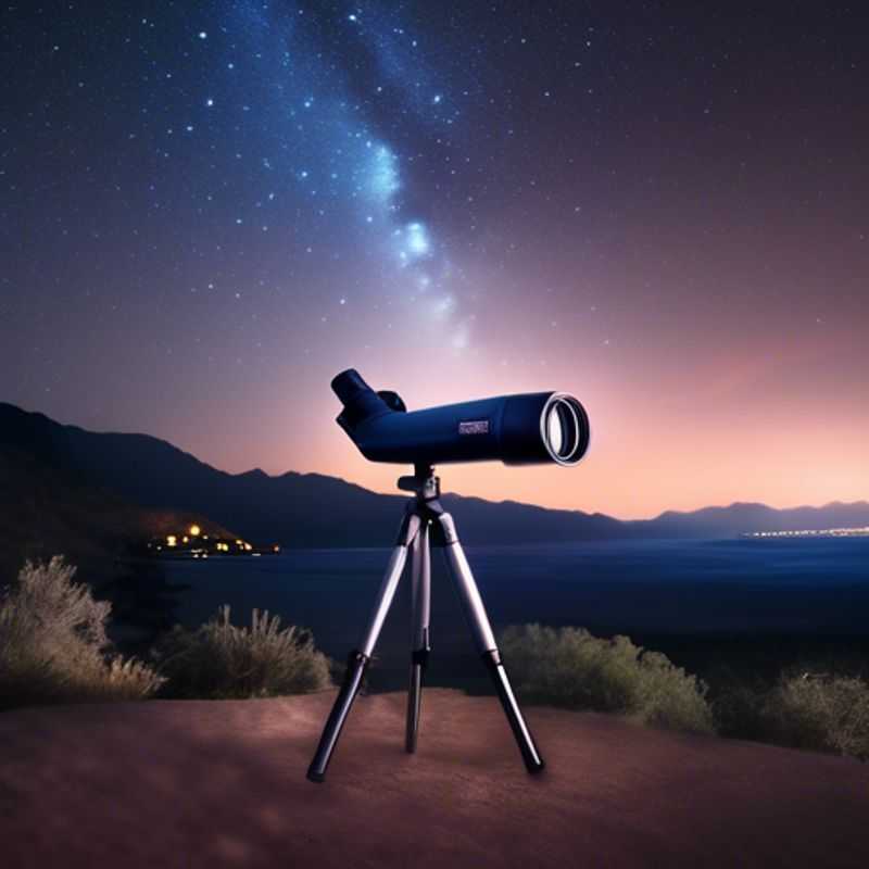 Un par de binoculares listos para explorar el cielo nocturno o la naturaleza, con enfoque en las características clave para elegir los mejores para tus aventuras.