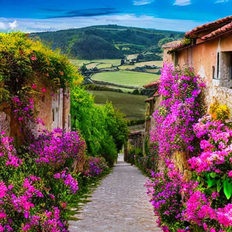 Le Chemin de Saint-Jacques en Espagne au printemps : une randonnée ensoleillée à travers la campagne.