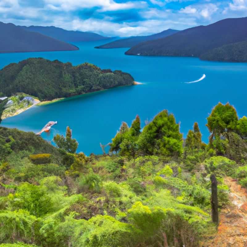 Camping em Cowshed Bay na Queen Charlotte Track no Outono