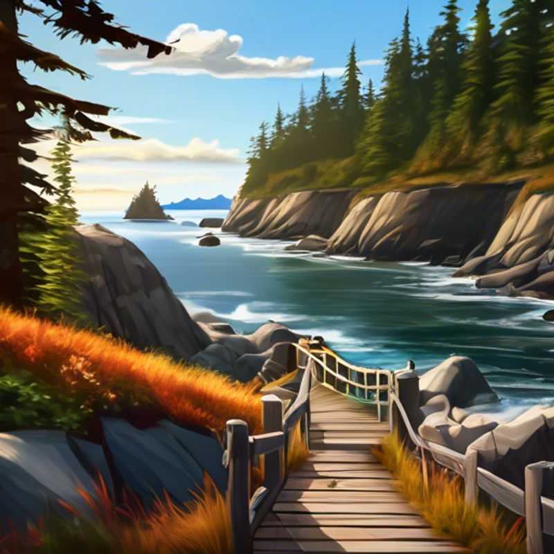 Six nomades numériques explorant le sentier de la côte ouest au Canada, entourés de paysages côtiers époustouflants, lors de leur aventure d'une semaine entre l'été et l'automne.