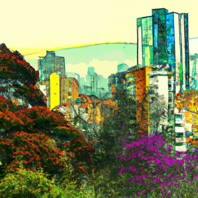 Six friends embarking on an adventure in the vibrant streets of Bogotá, Colombia, during the blooming season of spring, ready to immerse themselves in the city's rich culture and natural wonders for an unforgettable 2-week journey.