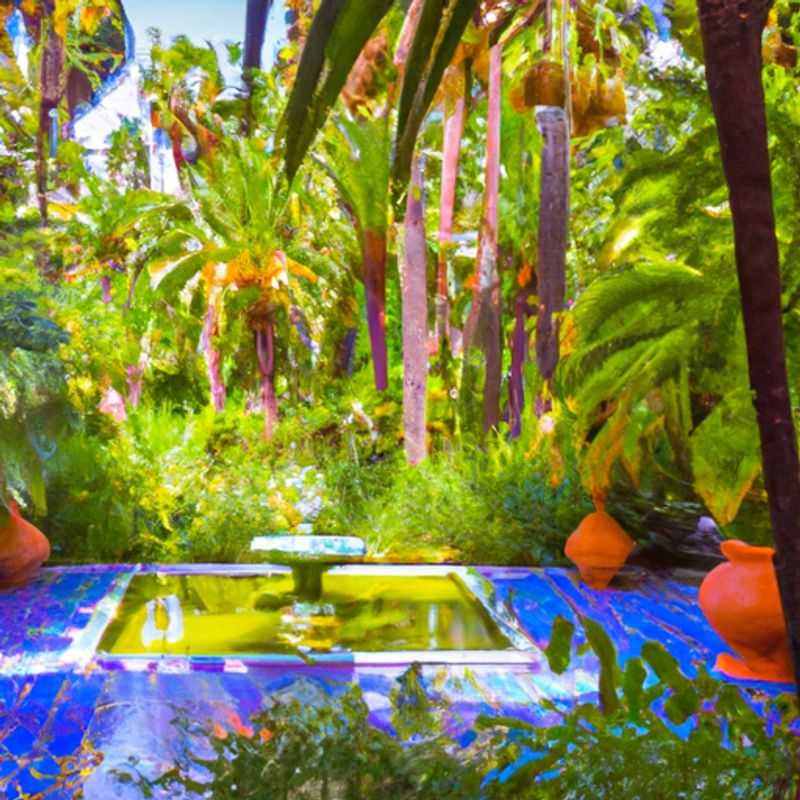 Four digital nomads, their laptops perched on a vibrant outdoor café table in the heart of Marrakech, Morocco, embrace the city's bohemian spirit during their 3-day winter sojourn, blending work and play amidst the city's enchanting souks and bustling squares.