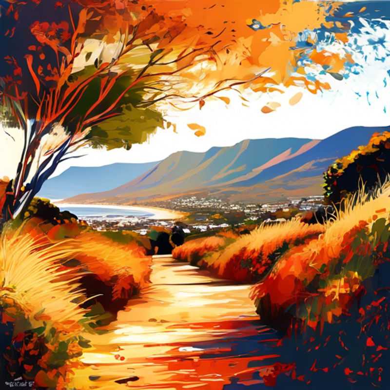 Six randonneurs explorant la beauté pittoresque de la Route des Jardins en Afrique du Sud, entourés de paysages colorés et de cultures vibrantes, lors de leur aventure de deux semaines à l'automne.