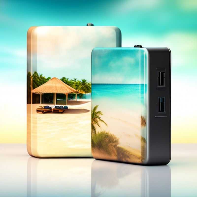 A portable battery backup, ready to power your devices on the go.