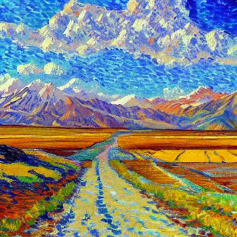 La route du Pamir en été : paysages spectaculaires de montagnes et de ciels bleus le long de la mythique route du Pamir en Asie centrale.