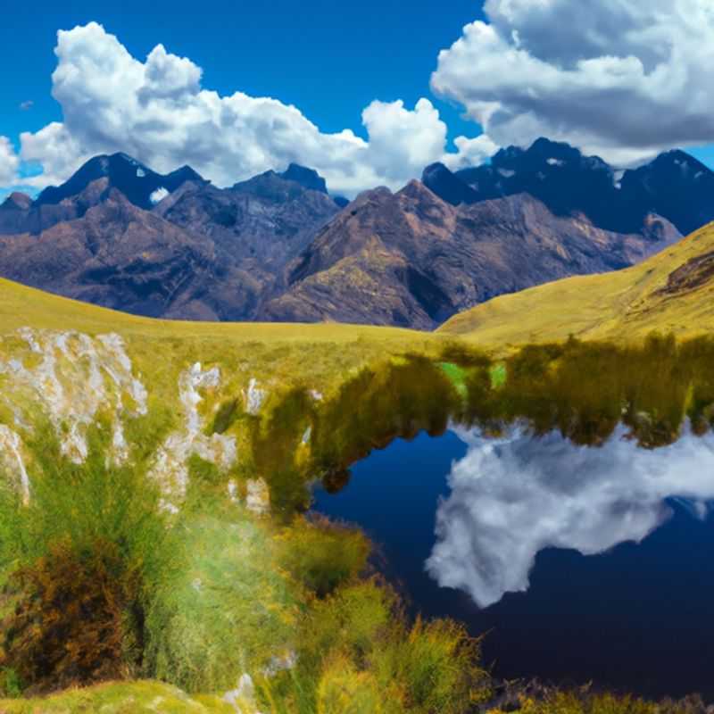 Six intrepid hikers traverse the breathtaking Lares Trek in Peru during the vibrant springtime, surrounded by verdant landscapes and the majestic Andes Mountains, embarking on a 3-day adventure filled with cultural immersion and natural wonders.