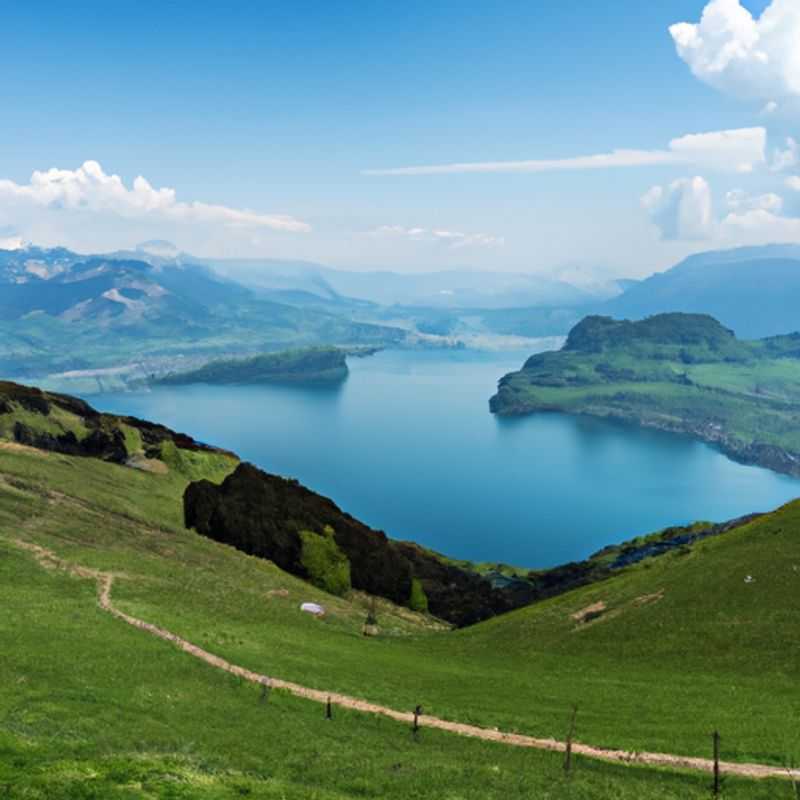 Viajante solitário contempla a paisagem deslumbrante do Hardergrat, na Suíça, durante sua jornada de três semanas na primavera, maravilhando-se com a beleza dos Alpes suíços.
