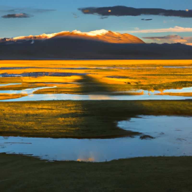 A solo traveler gazes out over the breathtaking expanse of the Pamir Highway, a ribbon of road winding through the majestic mountains of Central Asia, during their 5-day spring adventure.