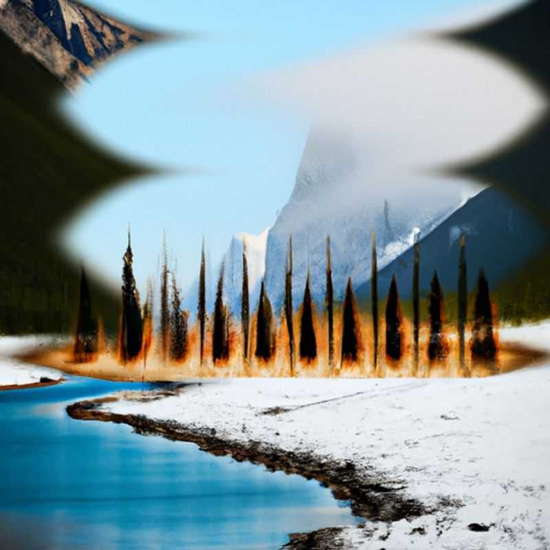 Six intrepid travelers embark on a week-long adventure in Banff National Park, Canada, during the enchanting transition between winter and spring, when the snow-capped peaks and turquoise lakes create a breathtaking alpine wonderland.