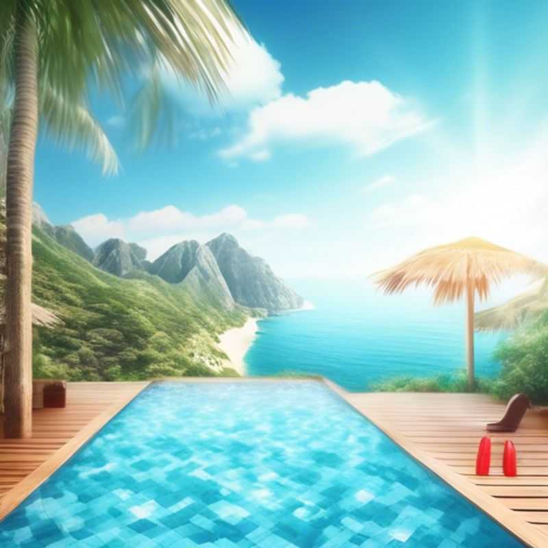 A colorful swimsuit hanging on a rack, ready for a summer adventure.