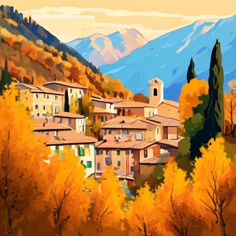 Six amis randonneurs, souriants et enthousiastes, profitent d'une vue imprenable sur les montagnes colorées d'automne de l'Alta Via 1, en Italie. Ils vivent une aventure inoubliable en pleine nature, en pleine immersion dans la beauté sauvage et préservée des Dolomites.