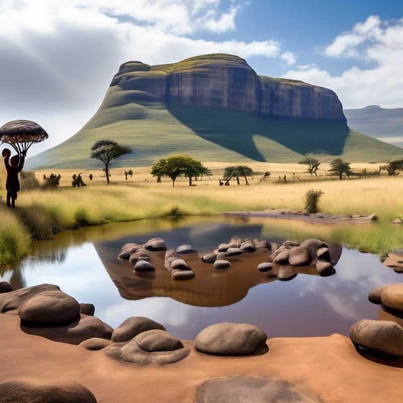 Explora el Parque Mundial de Patrimonio Ukhahlamba-Drakensberg en las Montañas Drakensberg durante el Otoño