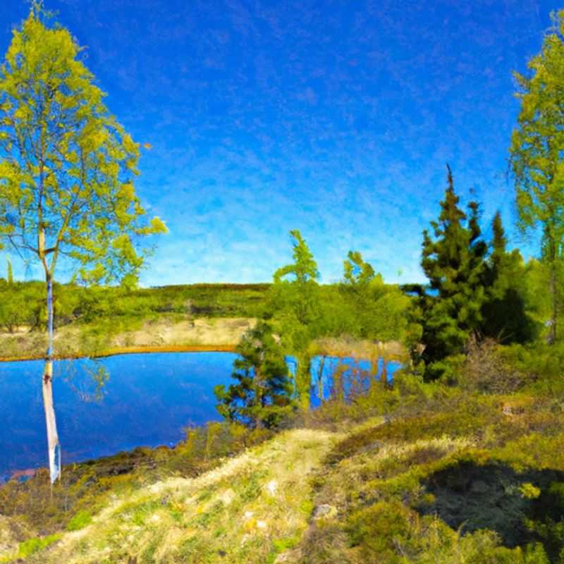 A group of six intrepid hikers traverse the breathtaking wilderness of the Fjällräven Classic in Sweden, surrounded by the vibrant hues of spring, embarking on a five-day journey through pristine forests and along serene lakes.