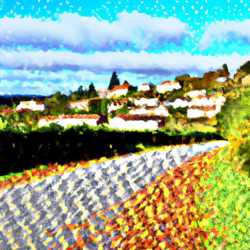 A family with children embarking on the historic Camino de Santiago pilgrimage route in Spain, traversing picturesque landscapes and ancient trails bathed in the warm hues of autumn.
