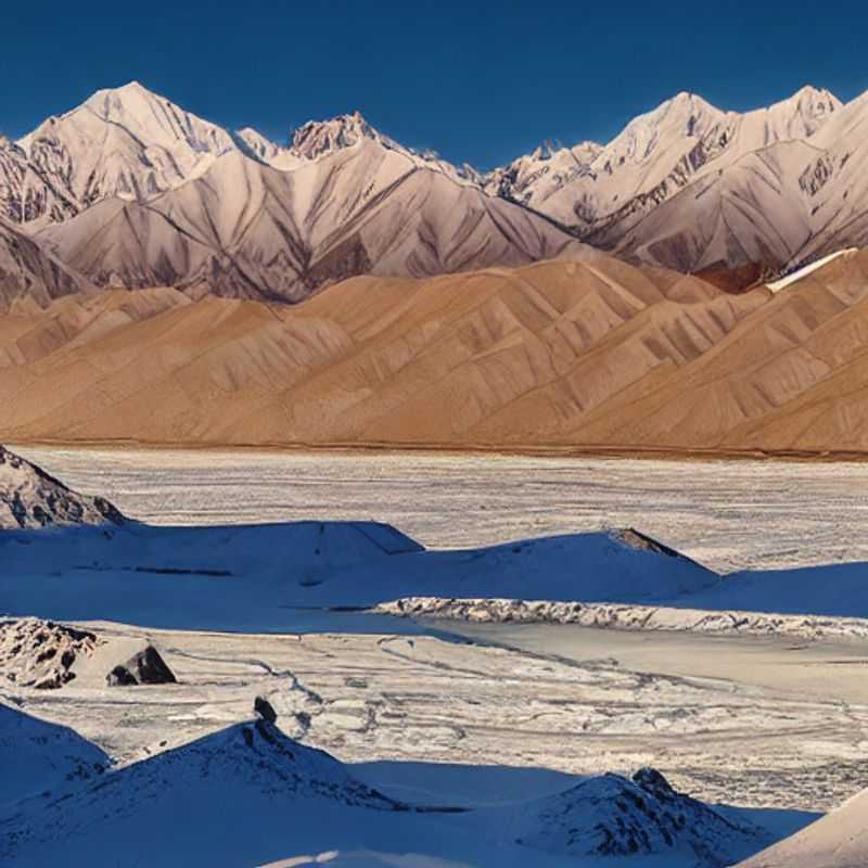 Paysage grandiose des monts Pamir au Tadjikistan, une destination idéale pour des vacances d'été inoubliables.