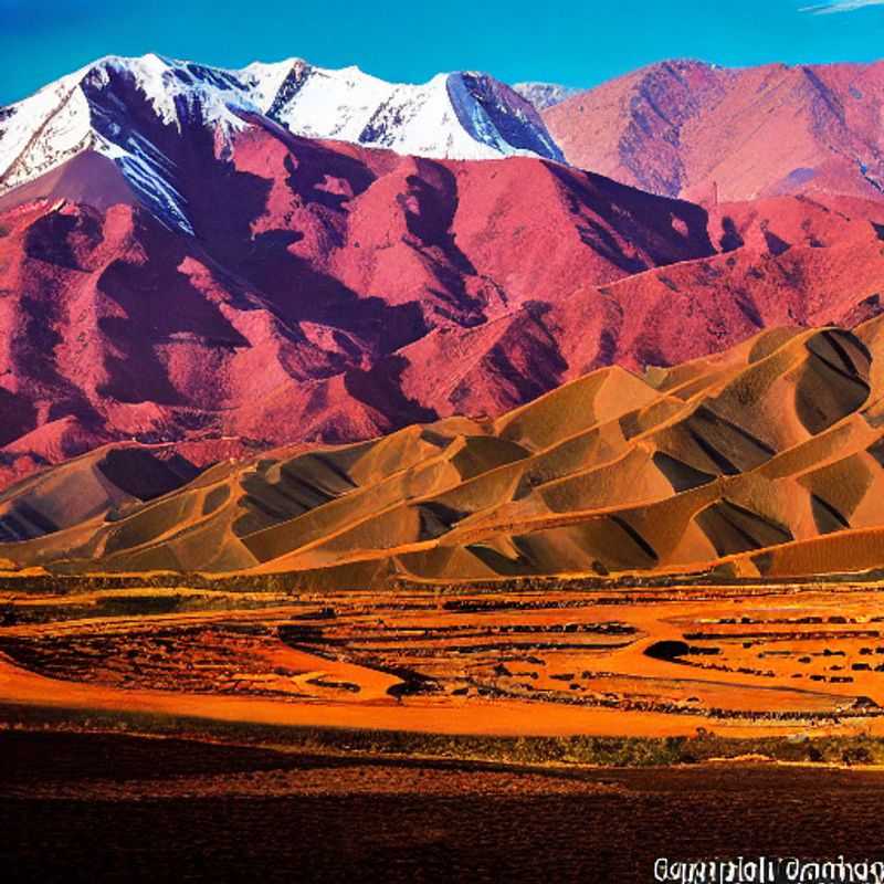 As majestosas Montanhas do Atlas, Marrocos, um refúgio perfeito para férias de verão, oferecendo paisagens deslumbrantes, tranquilidade e aventuras ao ar livre.